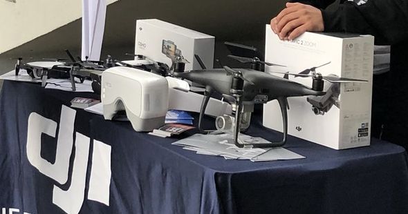 Гольф клуб и квадрокоптеры DJI